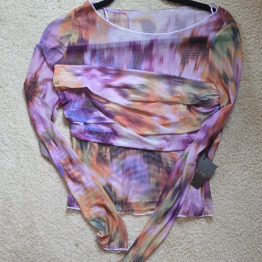 ❗️final Pricedrop❗️Le Lis Multicolor Mesh Long Sleeve Top